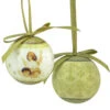 Northlight 12ct Green And White Angel Decoupage Shatterproof Christmas Ball Ornament 1.75" (40mm)