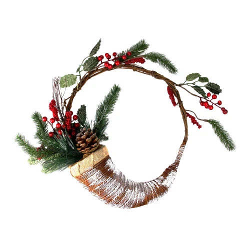 Northlight Frosted Cornucopia Artificial Christmas Wreath - 14-Inch, Unlit 1 Northlight Frosted Cornucopia Artificial Christmas Wreath - 14-Inch, Unlit