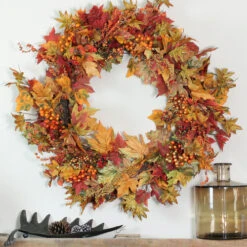 Northlight Orange Berries And Leaves Twig Artificial Wreath - 32-Inch, Unlit -Chic Christmas Decoration pgick2kefejqjio0m0b5eh5idibtj3hw 12259.1665610425