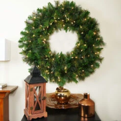 Northlight Mixed Canyon Pine Artificial Christmas Wreath - 36-Inch, Clear Lights -Chic Christmas Decoration qd29mpak89hq9hhwuzgqh6zmxh1tnlzz 20545.1665610743