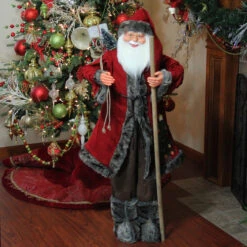 Northlight 48" Red And Brown Santa Claus With Walking Stick Standing Christmas Figure 7 Northlight 48" Red And Brown Santa Claus With Walking Stick Standing Christmas Figure -Chic Christmas Decoration qpj0r3yyvxosyifash2pab5gurbsln6e 79383.1587645148
