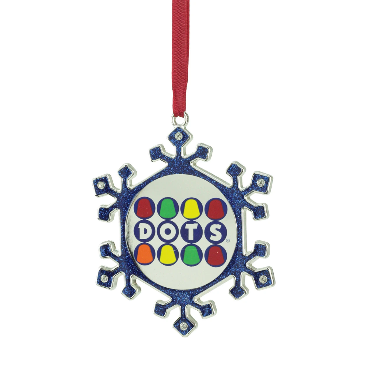 Northlight 3.5" Blue And Silver Snowflake Dots Candy Logo Christmas Ornament 1 Northlight 3.5" Blue And Silver Snowflake Dots Candy Logo Christmas Ornament