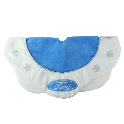 Northlight 21.5" Blue And White Ford Scalloped Mini Christmas Tree Skirt 1 Northlight 21.5" Blue And White Ford Scalloped Mini Christmas Tree Skirt