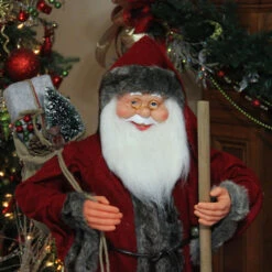 Northlight 48" Red And Brown Santa Claus With Walking Stick Standing Christmas Figure 6 Northlight 48" Red And Brown Santa Claus With Walking Stick Standing Christmas Figure -Chic Christmas Decoration sbyqopn5lsohyc3nvov0pt1pj42whbgh 63604.1587645148