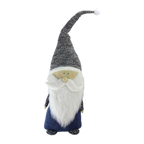 Northlight 27.5" Blue And Gray Standing Santa Gnome Tabletop Decor 1 Northlight 27.5" Blue And Gray Standing Santa Gnome Tabletop Decor