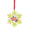 Northlight 3.5" Yellow And Red Snowflake Sugar Babies Candy Logo Christmas Ornament
