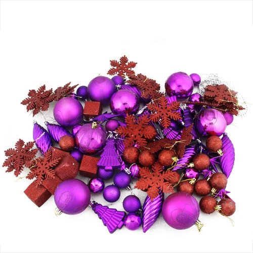 Northlight 125ct Purple And Red Shatterproof 3-Finish Christmas Ornaments 5.5" (139.7mm) 1 Northlight 125ct Purple And Red Shatterproof 3-Finish Christmas Ornaments 5.5" (139.7mm)