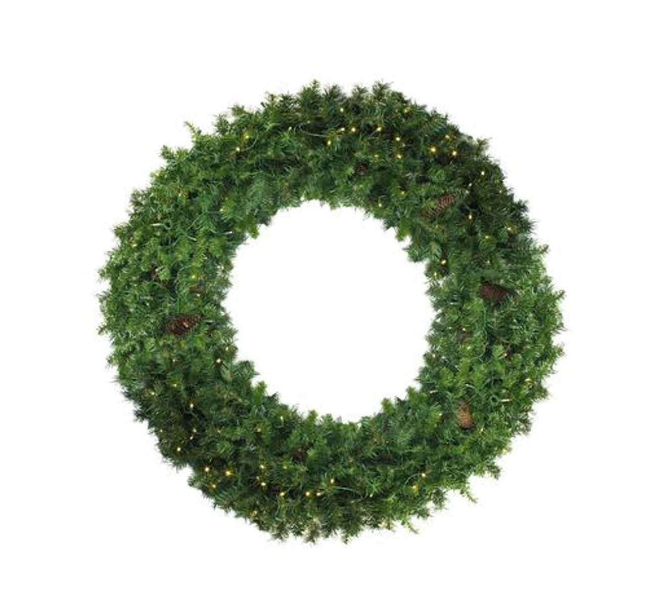 Northlight Pre-Lit Dakota Red Pine Artificial Christmas Wreath, 48-Inch, Clear Lights 1 Northlight Pre-Lit Dakota Red Pine Artificial Christmas Wreath, 48-Inch, Clear Lights