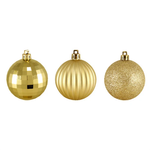 Northlight 100ct Vegas Gold Shatterproof 3-Finish Christmas Ball Ornaments 2.5" (60mm) 1 Northlight 100ct Vegas Gold Shatterproof 3-Finish Christmas Ball Ornaments 2.5" (60mm)