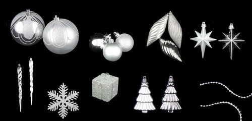 Northlight 125ct Splendor Silver Shatterproof 4-Finish Christmas Ornaments 5.5" (140mm) 3 Northlight 125ct Splendor Silver Shatterproof 4-Finish Christmas Ornaments 5.5" (140mm) - Image 3