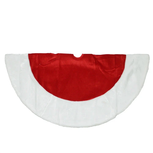 Northlight 26" Red With White Traditional Border Trim Small Christmas Tree Skirt 1 Northlight 26" Red With White Traditional Border Trim Small Christmas Tree Skirt