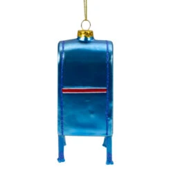 Northlight 4.5" Shiny Blue "Express Mail" USPS Mailbox Glass Christmas Ornament -Chic Christmas Decoration ups 2020 3 69858.1659562050