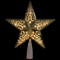 Northlight 8.5" Lighted Gold And White Star Cut-Out Design Christmas Tree Topper - Clear Lights -Chic Christmas Decoration v052d8xmwzh2jlrsqka5p73sursw7tsj 53213.1649952853
