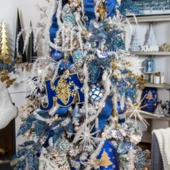 Northlight 52" White And Silver Glittered Weeping Christmas Pine Spray -Chic Christmas Decoration winter20blues 320cropped 92231.1671008227