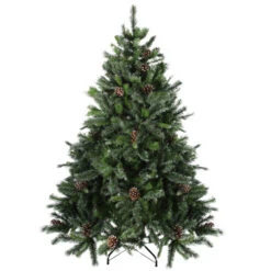 Northlight 6.5' Full Snowy Delta Pine With Pine Cones Artificial Christmas Tree, Unlit